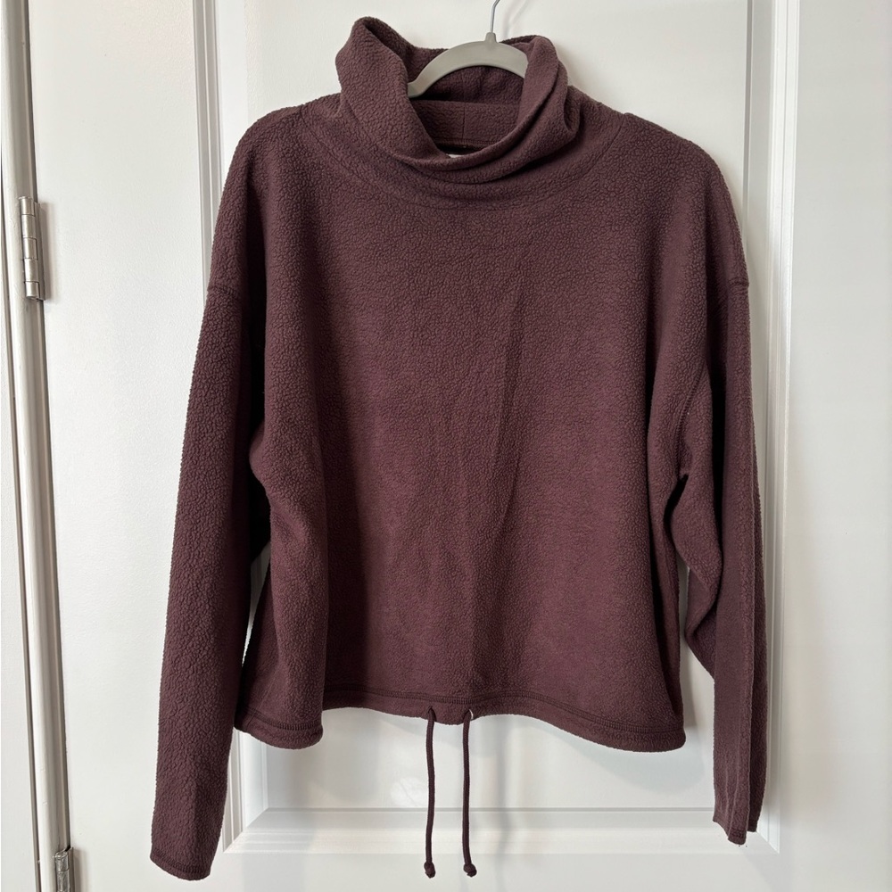 Aerie Plum Cowl Neck Sweater